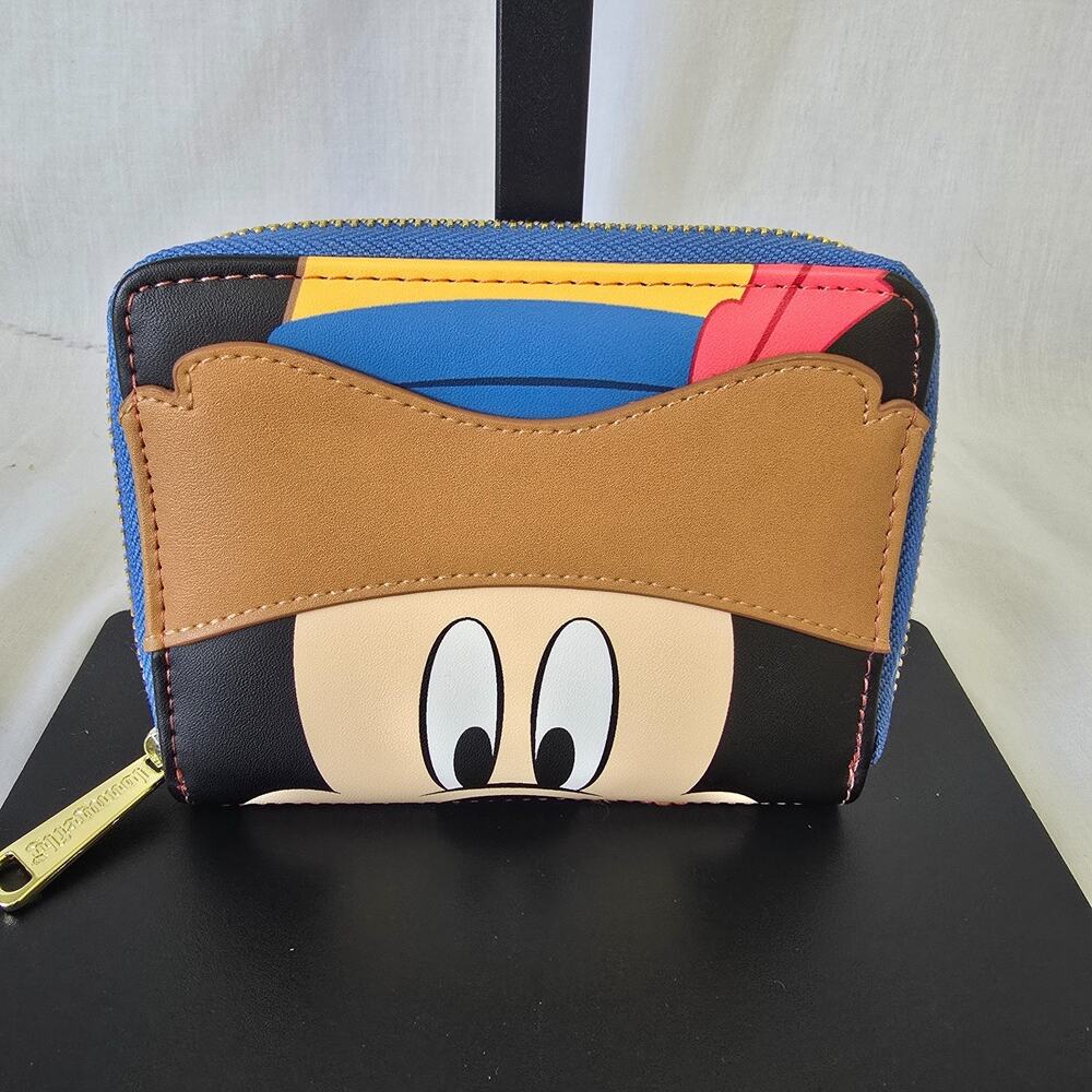 Loungefly Disney Mickey Mouse Three Musketeer Zip Around Wallet 5" x 4" x 1"